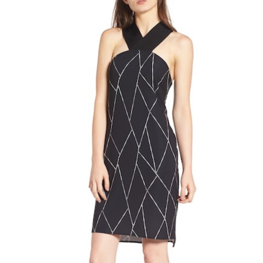 Trouve Geo Print Cross Back Dress size XL